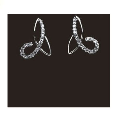 AOZ034 ORECCHINI ORO BIANCO E ZIRCONI