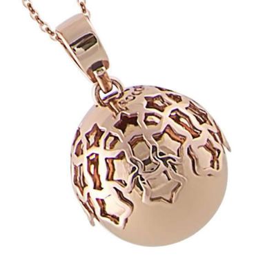 Collana chiama angeli con ciondolo sonoro e stelle traforate