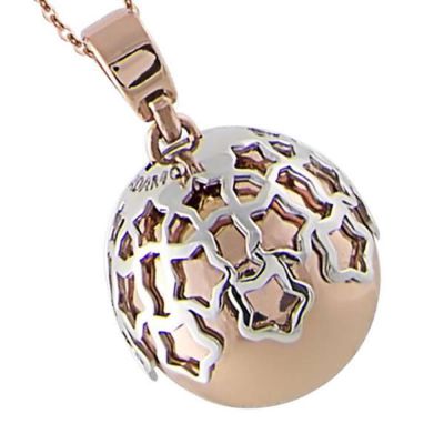 Collana chiama angeli rodiata con ciondolo sonoro