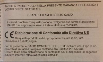 CASIO RADIOCONTROLLATO